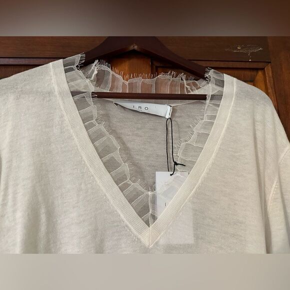NWT IRO HABY Sweater Cloudy White Size Medium - Picture 9 of 12